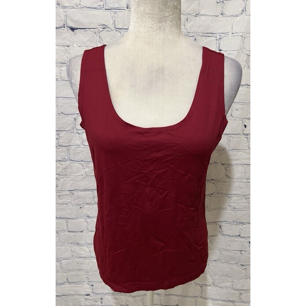Chicos Red Sleeveless Tank Top Shell Women Scoop Neck Layering Size 1/small